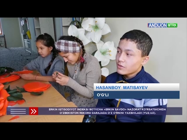 Andijon viloyatidagi oilaviy bolalar uyi tarbiyalanuvchisi Xasanboy Matisayev