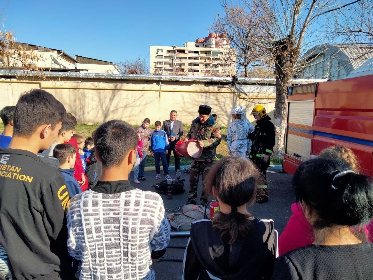 THE FIRE SAFETY RULES WERE EXPLAINED TO THE CHILDREN IN A PRACTICAL WAY