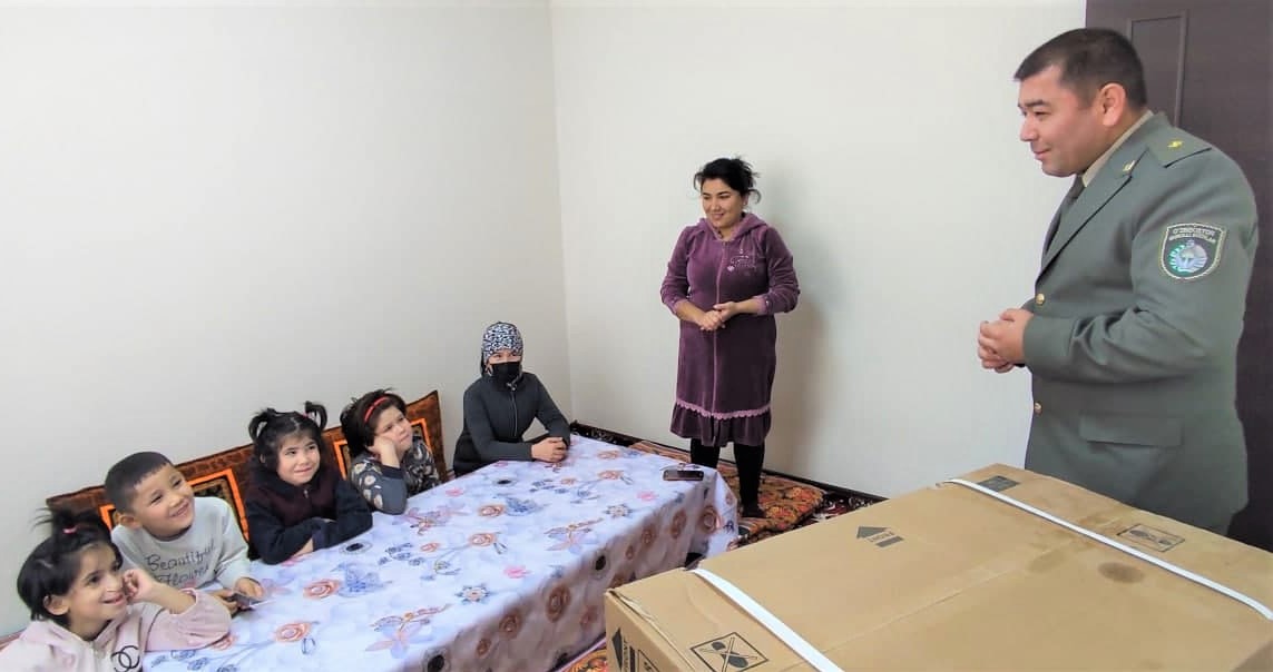 Happy children in family orphanages